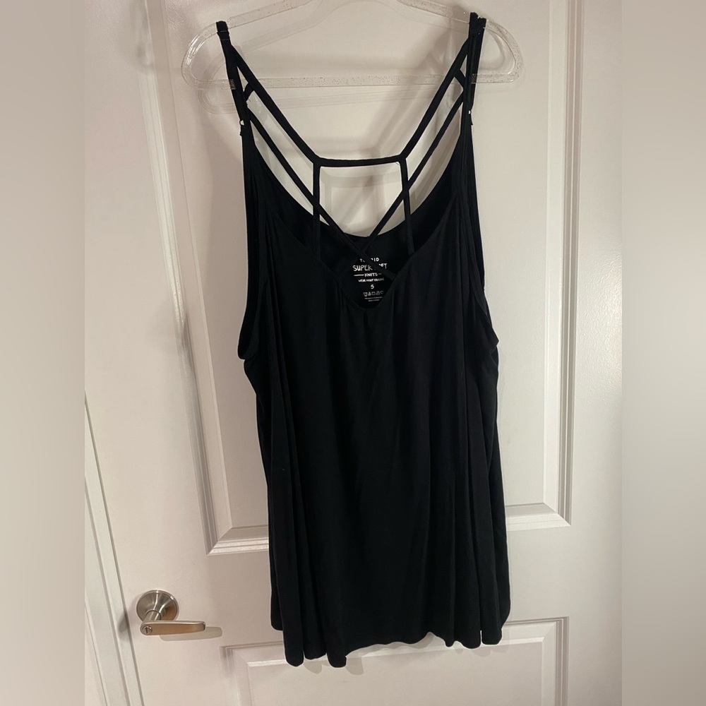 *Like New* Black Strappy Super Soft Tank Tunic - Size 5